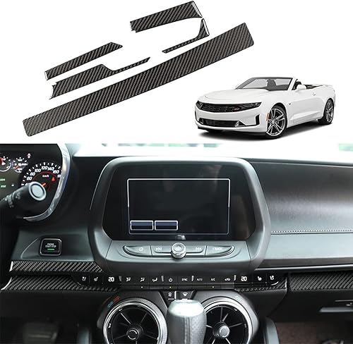 Miniatura 16 de Calcomanía de fibra de carbono para perilla de ventilación de aire acondicionado, cubierta interior para Chevrolet Camaro 2016 2017 2018 2019 2020
