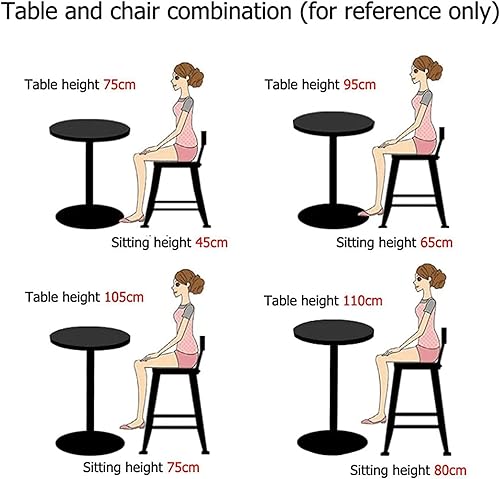 Miniatura 6 de ZxaeuDo Mesa de bar con altura de cóctel, con mesa de comedor de mármol sintético y base de metal, 41 pulgadas de alto, fácil montaje (blanco)