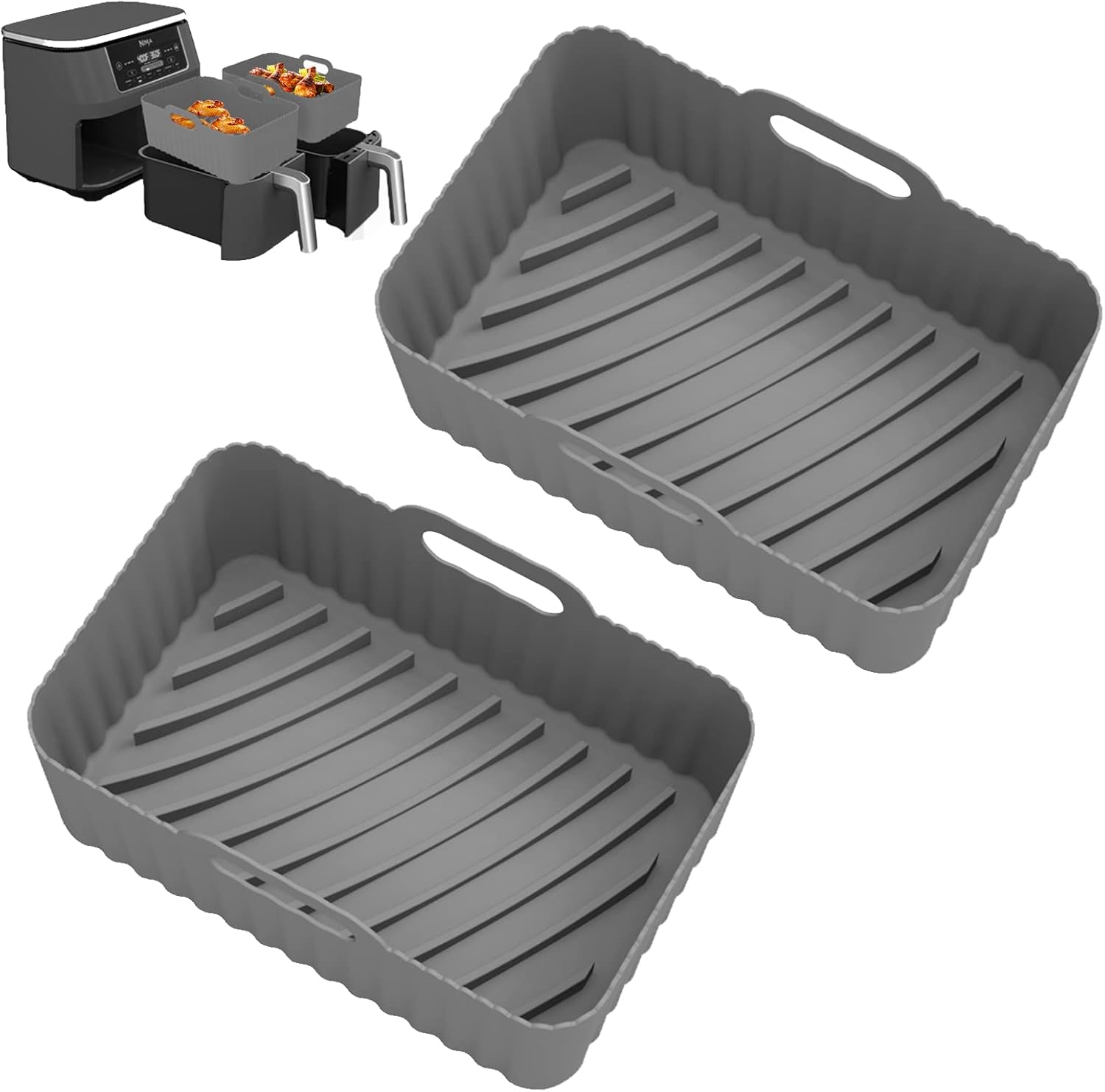 GNCLOUD 2PCS Silicone Air Fryer, Air Fryer Accessories for Ninja Foodi