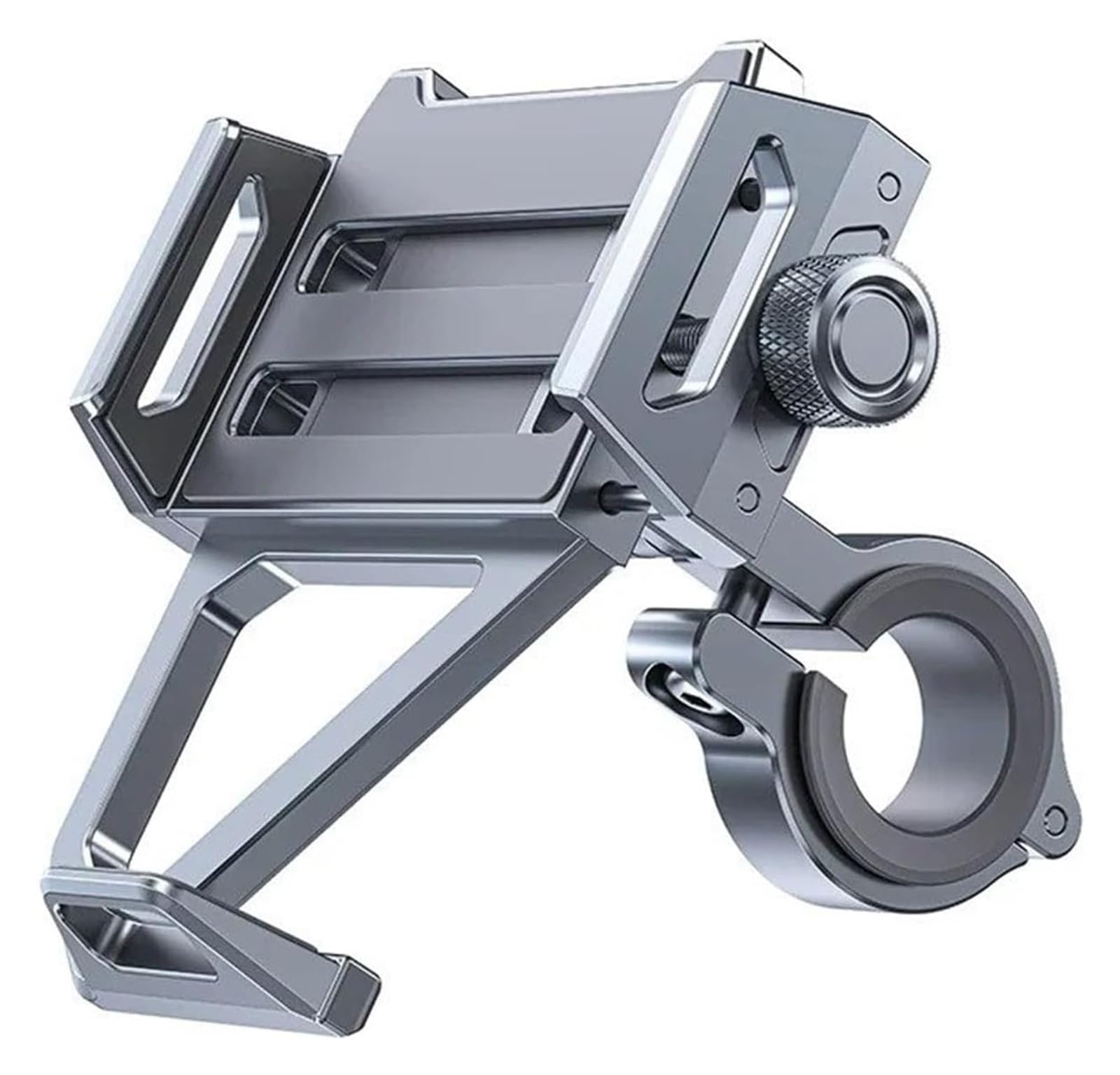 Motorcycle Mount Front GPS Per Ciclismo Per Moto Telefono Supporto GPS Navigatore Alluminio Cellulare Manubrio Bicicletta Adatto(Sliver)