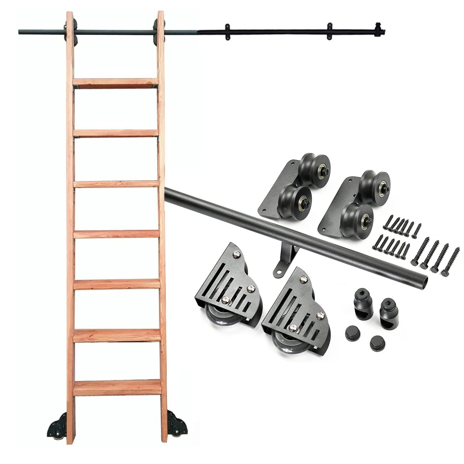 Kit de quincaillerie pour échelle de bibliothèque coulissante pour corriger le manque de place