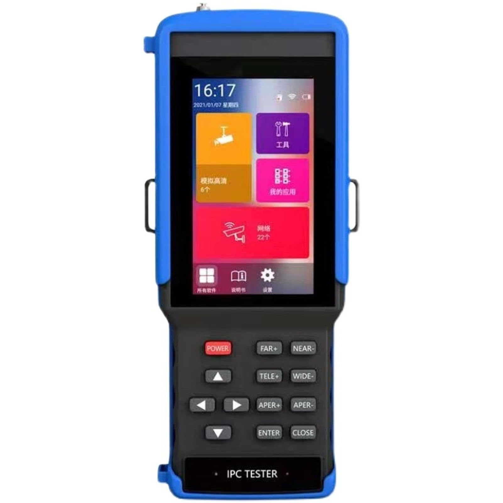 Tester per analizzatori CCTV Strumento di ingegneria coassiale analogico rete IPC9310Plus Uscita POE del tester videosorveglianza 6K H.265 con touch screen/display LCD