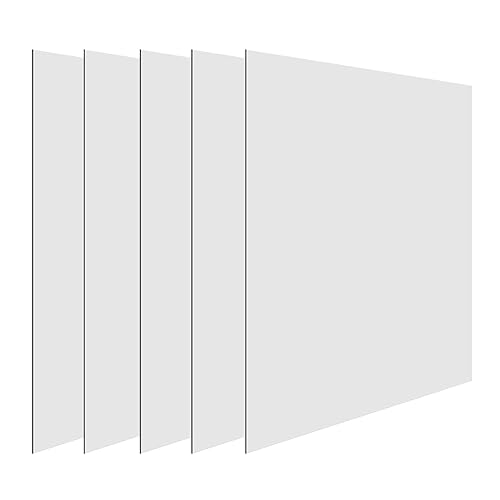 Clear Acrylic Sheet Acrylic Plexiglass Sheet Panels with Protective Film for Craft, DIY Projects, Picture Frame Glass Replacement, Table Signs, Cutting, Painting and More