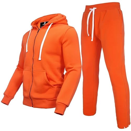 R RAMBLER 1985 Men's Track suit set Thick Fleece Hoodie Sweatsuit 2 pieces,casual winter warmer outfit