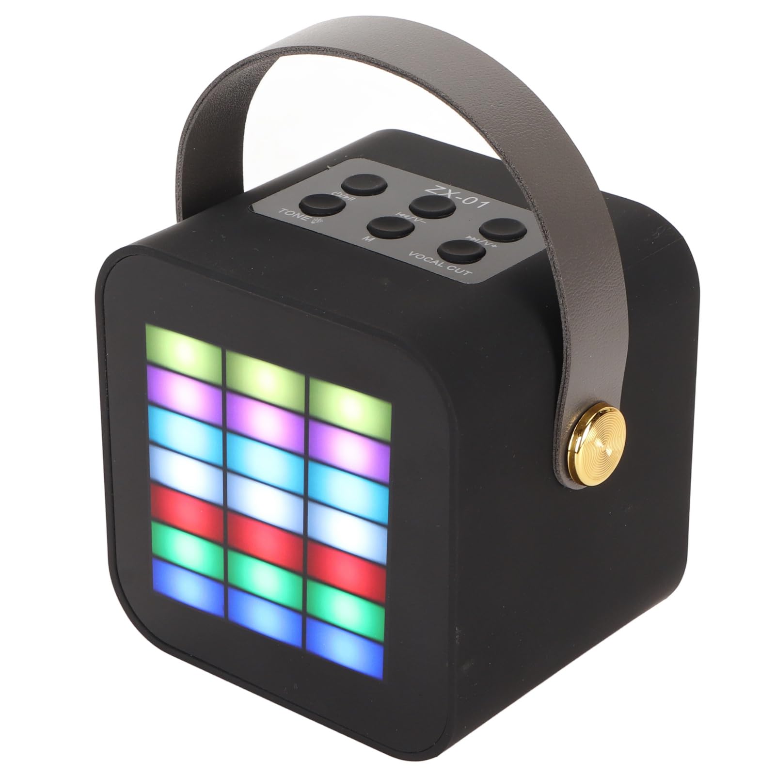 Mini Macchina Karaoke Portatile per Bambini Adulti, Effetti di Illuminazione a LED BT 5.3 con 2 Microfoni, Giocattoli Regali di Compleanno per Ragazze Adolescenti (nero)