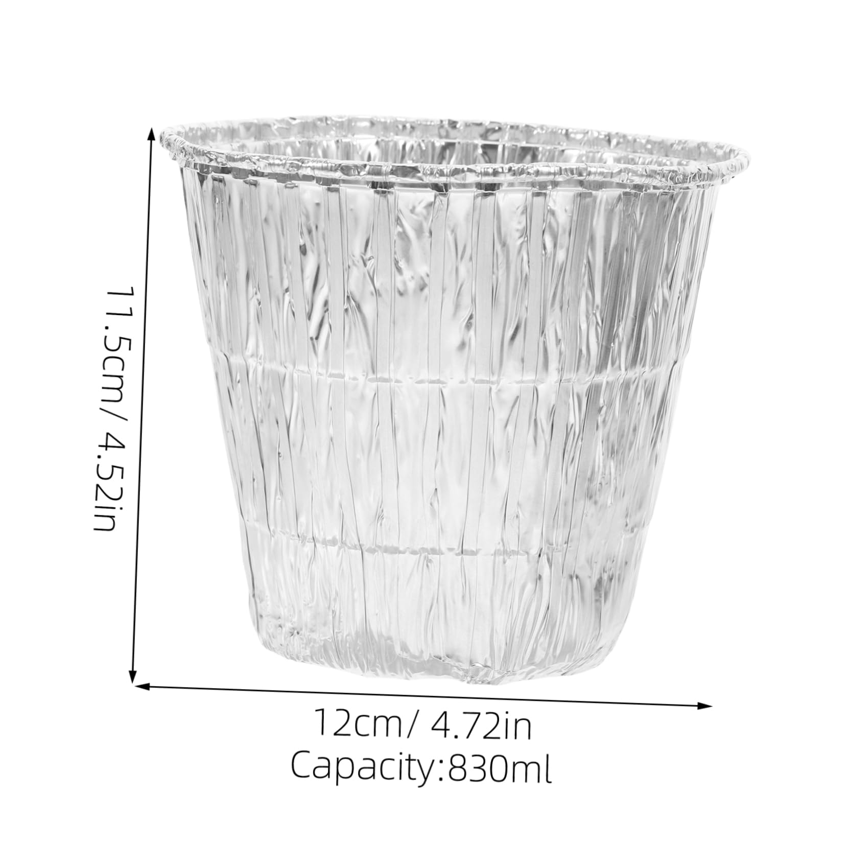 VINTORKY 10pcs Grease Bucket Liners for Grilling BBQ and Baking Heavy Duty Foil Trays for Oil Containment Capacity Compatible with Smokers and Grills