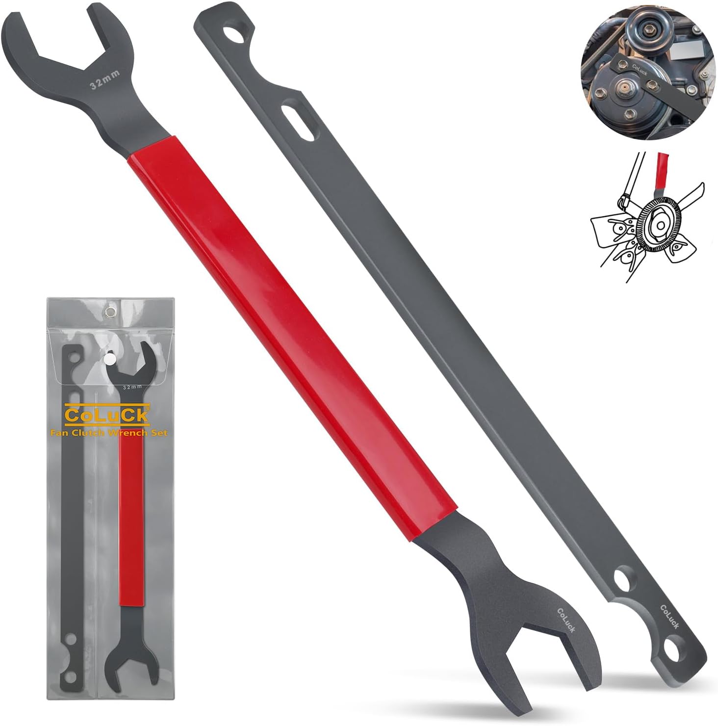 Fan Clutch Wrench Set 32mm&36mm Wrenches Fan Clutch Removal Tool