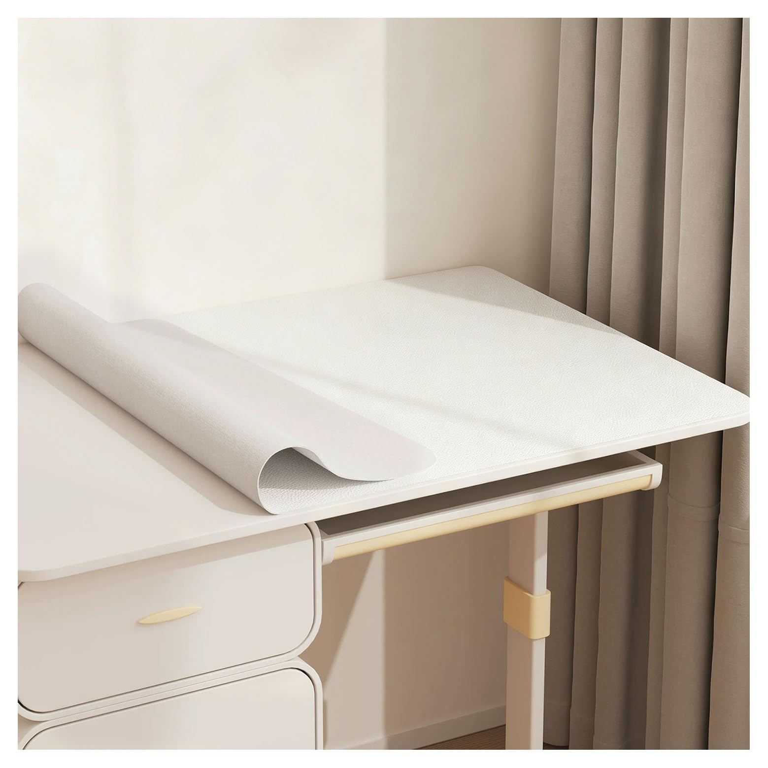 PU Leather Table Mat, Waterproof Oilproof Surface Desk Cover