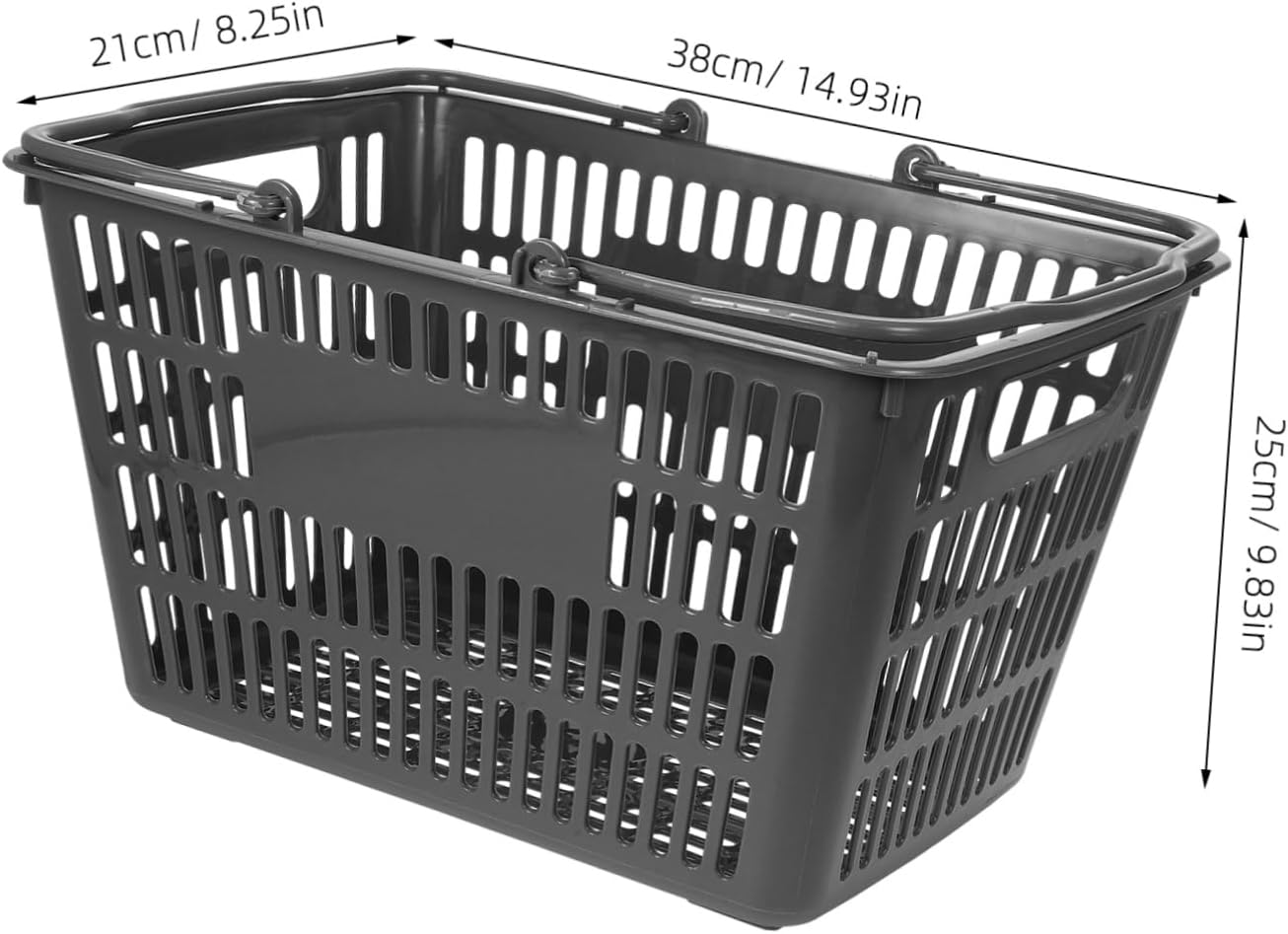 Toilet Bathroom Organizer Bathroom Storage Bin Portable Plastic Shopping Basket Grey