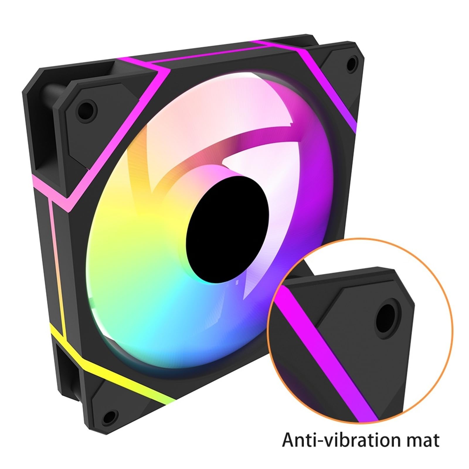 AM12 RGB Ventoinha PC Controladora 120mm Computer Case Fan Kit 6pin raffreddamento ad acqua CPU Ventole di Raffreddamento Argb 12cm Ventilador