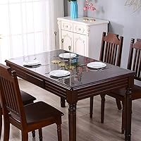 Vista 3 de Protector de Mesa de PVC Transparente de Servicio Pesado Cubierta Superior de Mesa Tapete de Mesa Protector de Tela de Escritorio 28x54 Pulgadas