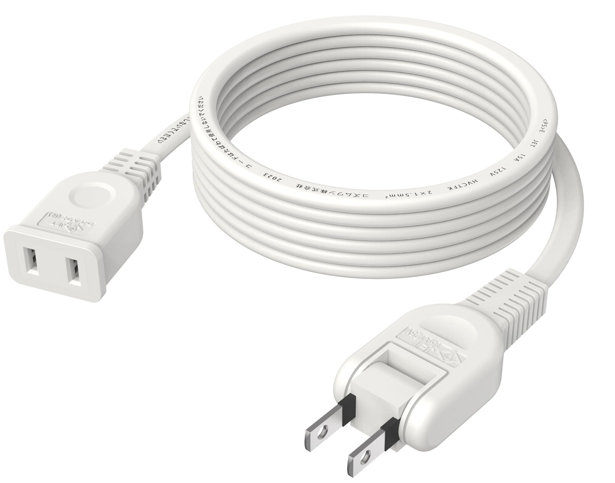 Amazon.co.jp: FUMITAKE 延長コード 2m 1個口 ホワイト 15a 125V