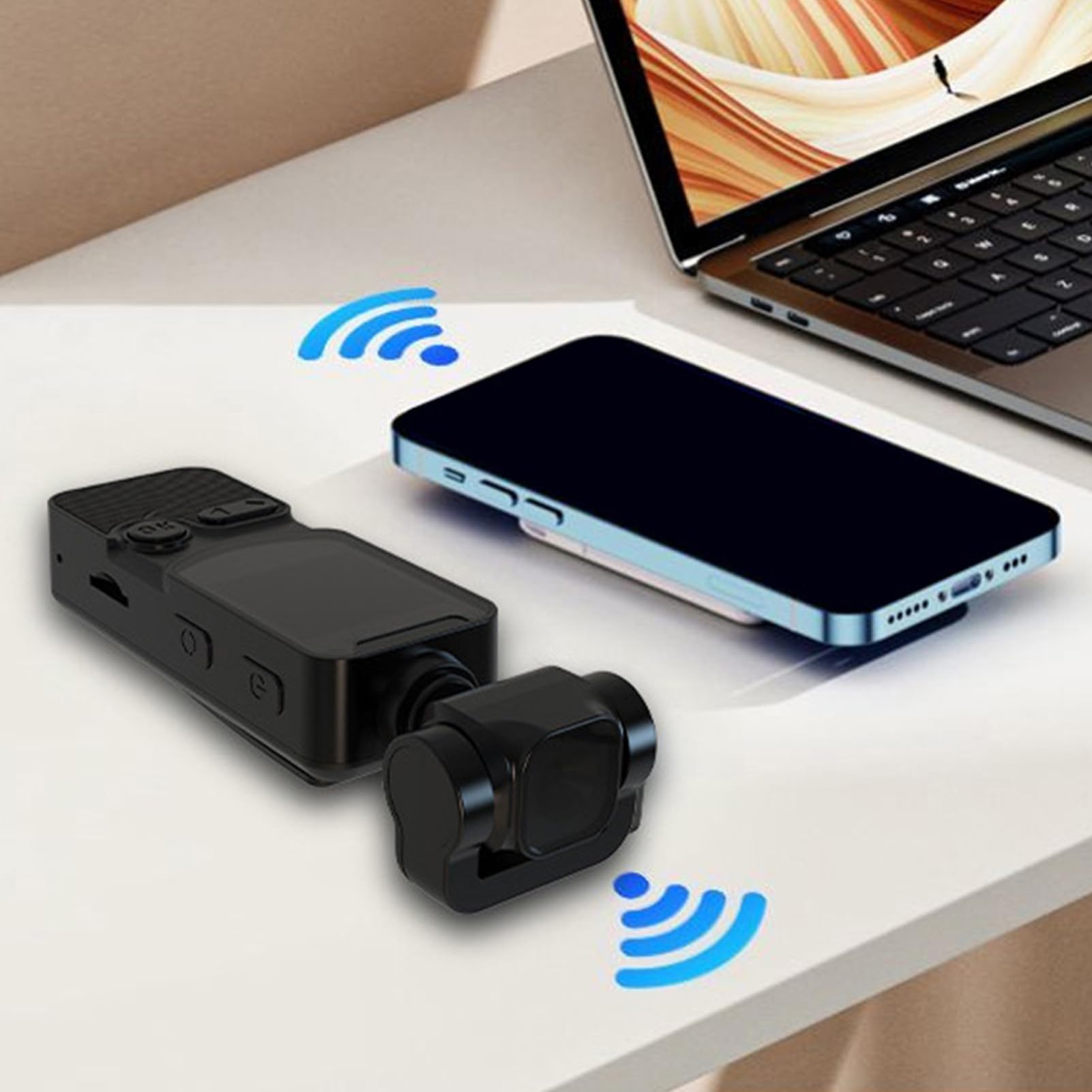 ASHATA Videocamera Mano 2K WiFi Stabilizzazione Registratore Portatile, per