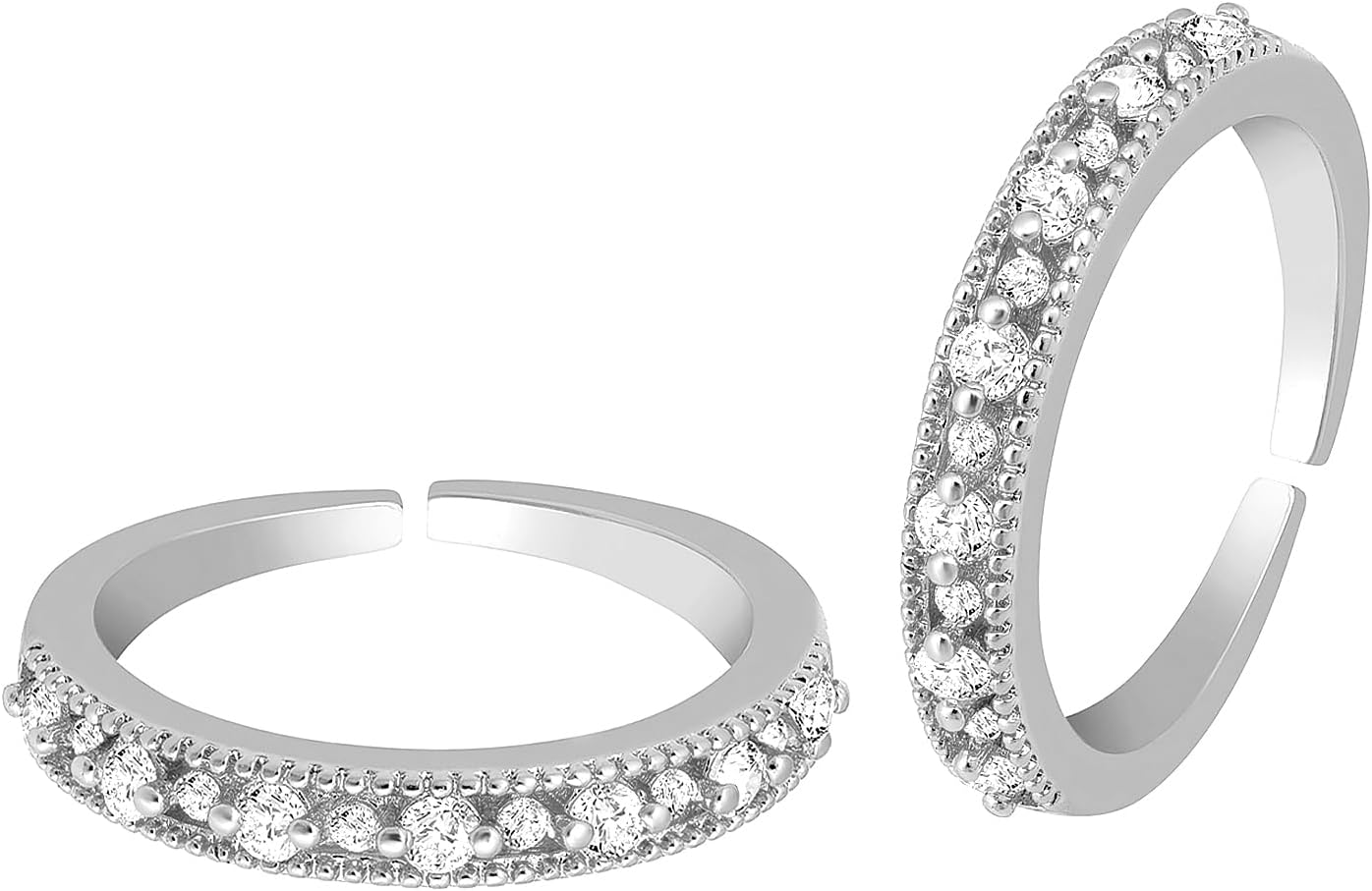 Aheli Cubic Zirconia Studded Adjustable Toe Ring Bichiya Fancy Jewellery for Women