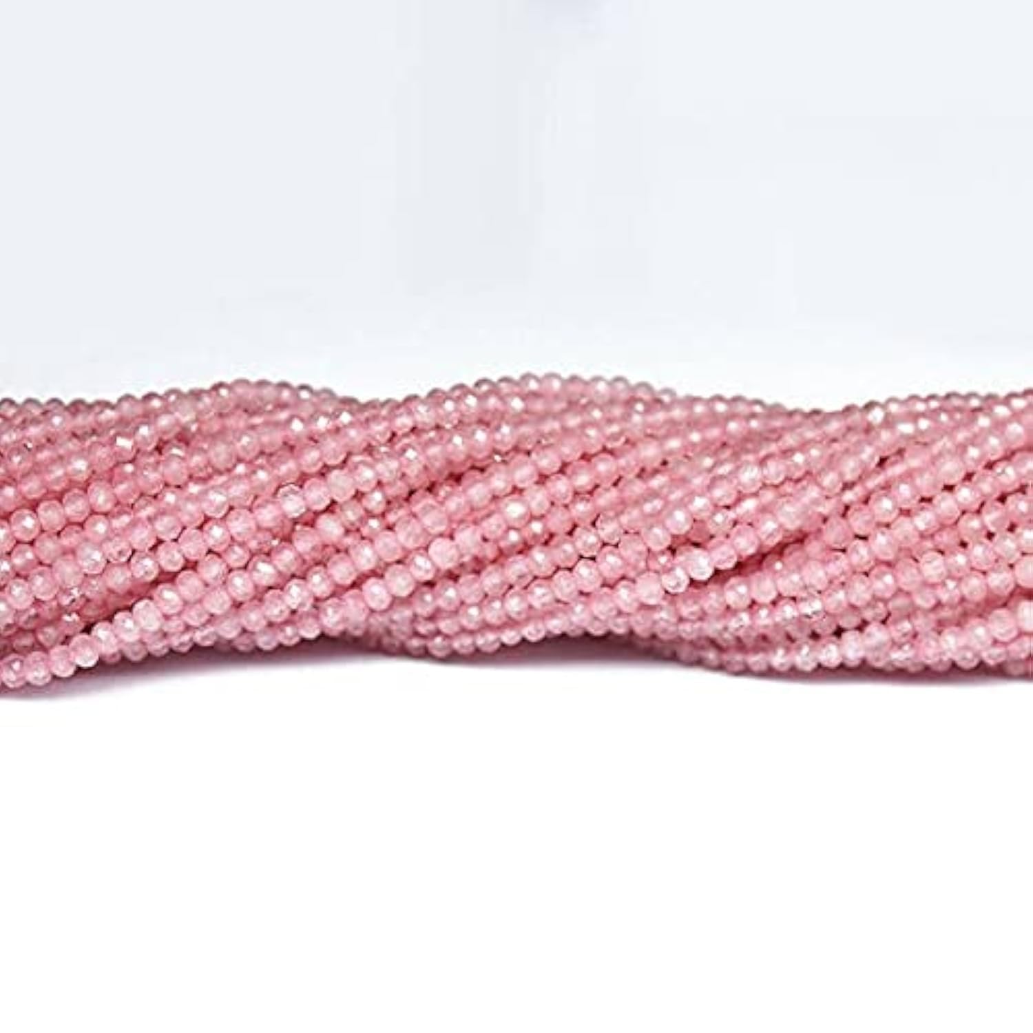 Quartz rose 2mm pour éviter les perles ternes fil facetté 13 pouces