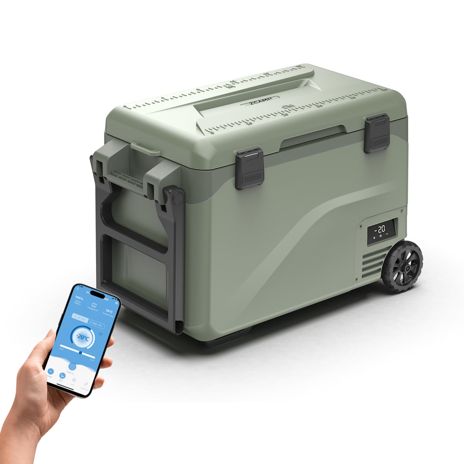 GD40W 43L Lodówka Samochodowa Przenośna zamrażarka i lodówka, chłodziarka elektryczna na sprężanie do domu, sali studenckiej, kempingu, z kołami, -20℃ DO 20℃
