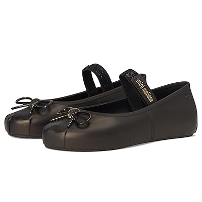 Mini Melissa Mini Sophie (Little Kid/Big Kid) Girls Shoes Metallic Black