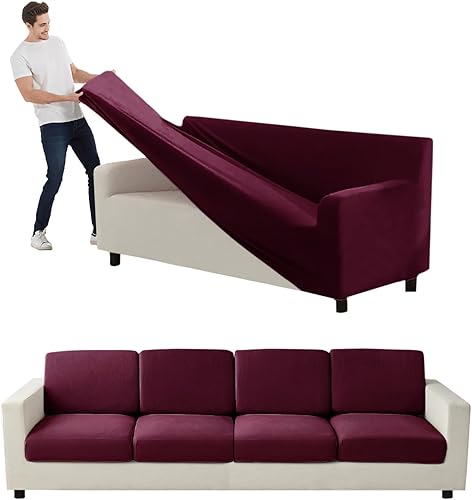Miniatura 154 de Funda para Sofá de Terciopelo, Fundas Elásticas para Sofá para Funda Principal Separada/Respaldos y Cojines de Asiento, Funda para Sofá, para Fundas