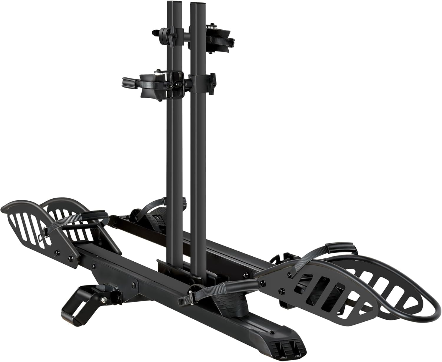 Young Electric 200 lbs E-Bike Rack Hitch Mount Platform Style for Cars Trucks SUVs Vans RVs, Easy Fold with One Hand, fits Bikes with Up to 5-inch Fat