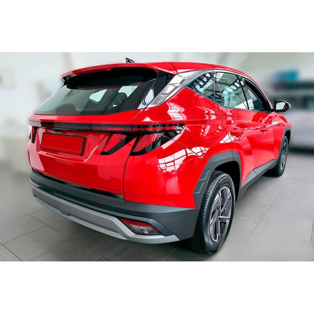 Avisa Black Chrome Stainless Steel Tailgate Trim compatible with Hyundai Tucson IV 2020-2024 & Facelift 2024-