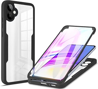 Compatible with Samsung Galaxy A05 Case,Coverwith Built-in Screen Protector Compatible with Samsung SM-A055F/DS Galaxy A05 / SM-A055M/DS SM-A055M SM-A055F Case Cover Black