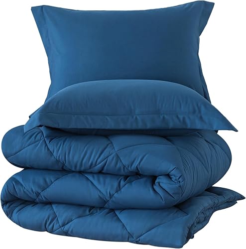 Miniatura 7 de HYLEORY Juego de edredón tamaño Queen con 2 fundas de almohada - Edredón de cama alternativo al plumón para todas las estaciones - Ligero - Lavable