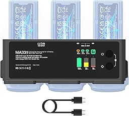ISDT MA331 Hub de charge Air 3, chargeur de batterie intelligent 3 canaux 200 W pour DJI Air 3 Series, chargeur RC avec connexion d'application/écran LCD et fonction de décharge