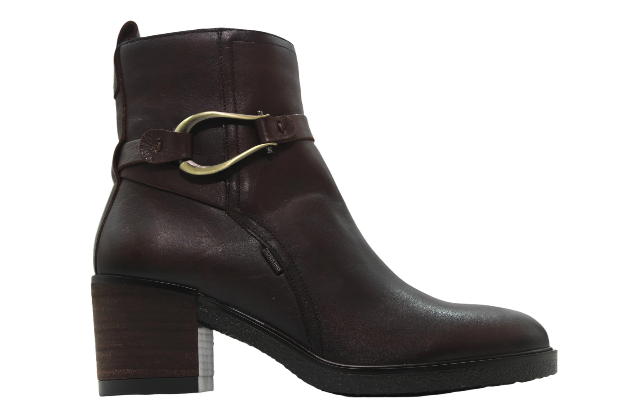 DORKING - Botín casual de piel, tacón bloque, cremallera, suela de goma, para: Mujer