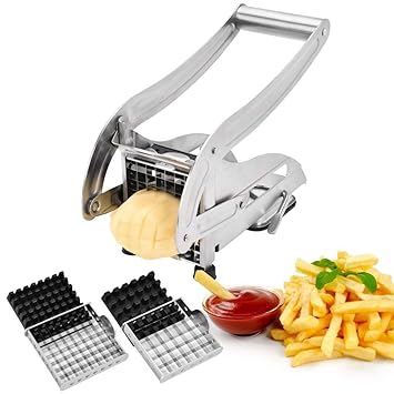 Stainless Steel French Fries Chips Cutter SS Potato Chipper Kitchenware