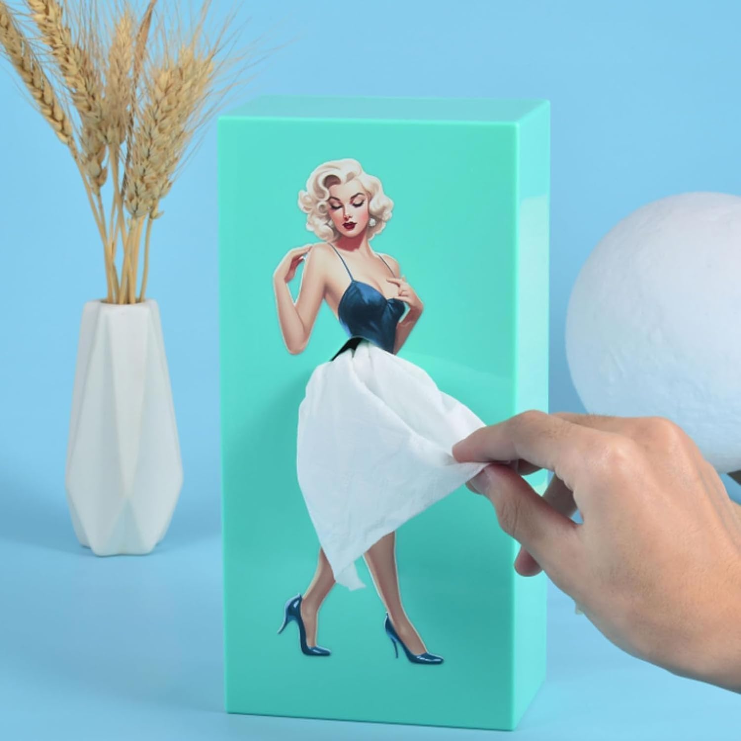 Scatola Fazzoletti Con Gonna Ballerina E Luce Sensibile Al Tocco – Dispenser Creativo Per Camera E Soggiorno