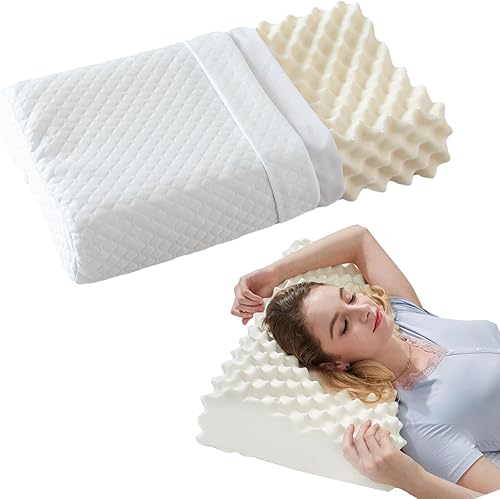 Almohada cervical para aliviar el dolor de cuello  Almohada cervical de espuma viscoelástica  Almohadas cervicales para aliviar el dolor de dormir,