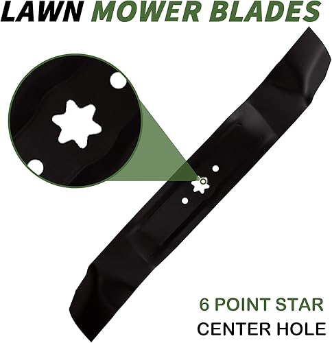 Miniatura 3 de Cuchillas de elevación alta para cortacésped MTD 942-0616A 742-0616A Cub Cadet 742-04126 RZT-42 RZT42 Toro 112-0315 Cub Cadet 490-110-C109