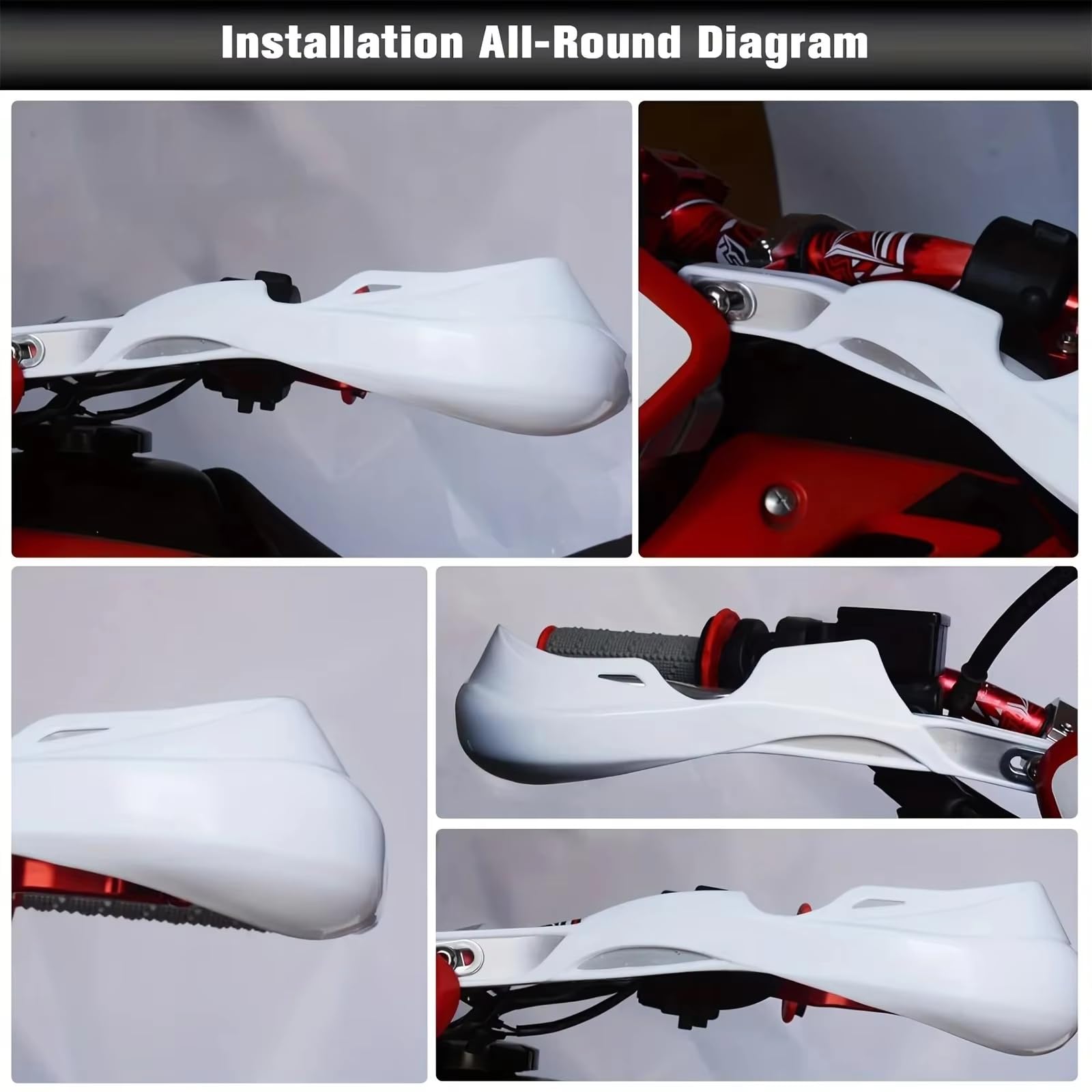 Paramani Moto per Yamaha Tracer 7/Tracer 7 GT, Paramani Antivento Protezione per La Maniglia del Manubrio Paramani per Manubrio Moto,E Red