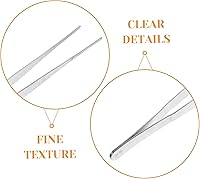 Vista 8 de 4 pinzas de acero inoxidable para jardinería suculenta, puntas curvas y rectas para proyectos de cuidado de plantas de precisión y herramientas