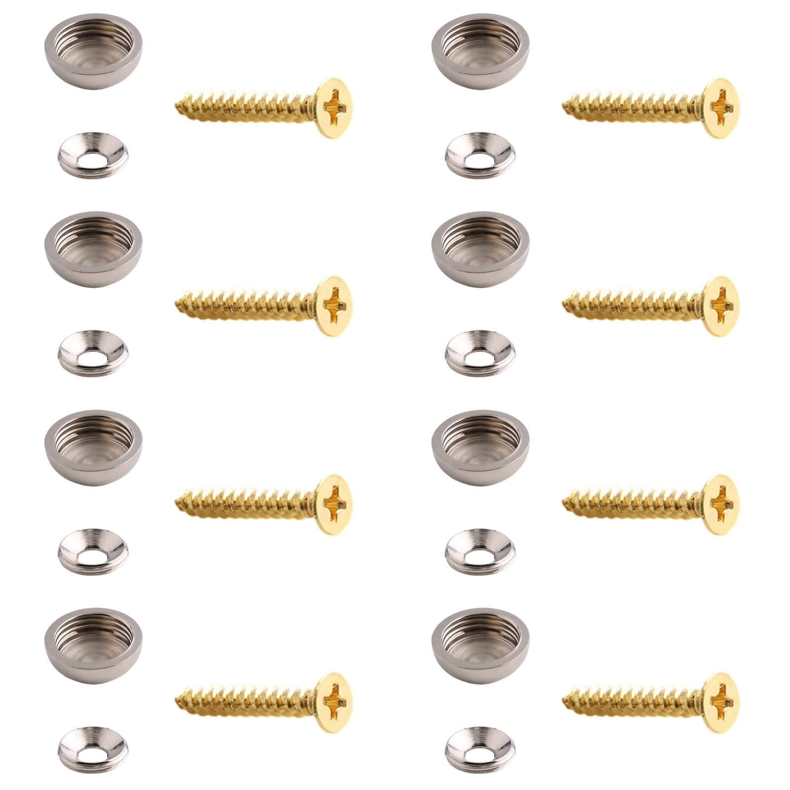 Hgenahgtf 13Mm Silver Of 8 Sturdy Brass Decorative Screws With Glass Caps For Furniture Fixing Rustproof Construction Furniture Hardware Glass Screw Caps