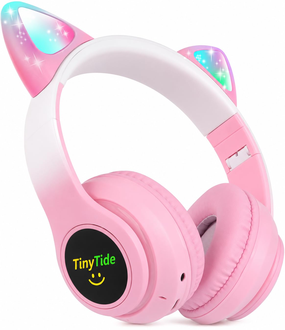 TinyTide K8 Original Wireless/Wired Kids Headphones Cat Ear Bluetooth Pink-image-34