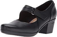 Clarks Women's Emslie Lulin Pump - Supple Leather Mary Jane with Cushion Soft, OrthoLite Footbed & 2.16" Heel