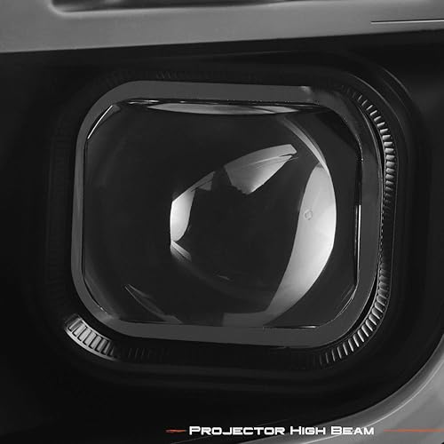 Miniatura 6 de AKKON - Para 2016-2018 Chevy Chevrolet Camaro LED Bar DRL HighLow Beam Dual Proyector Faros - Carcasa Negra