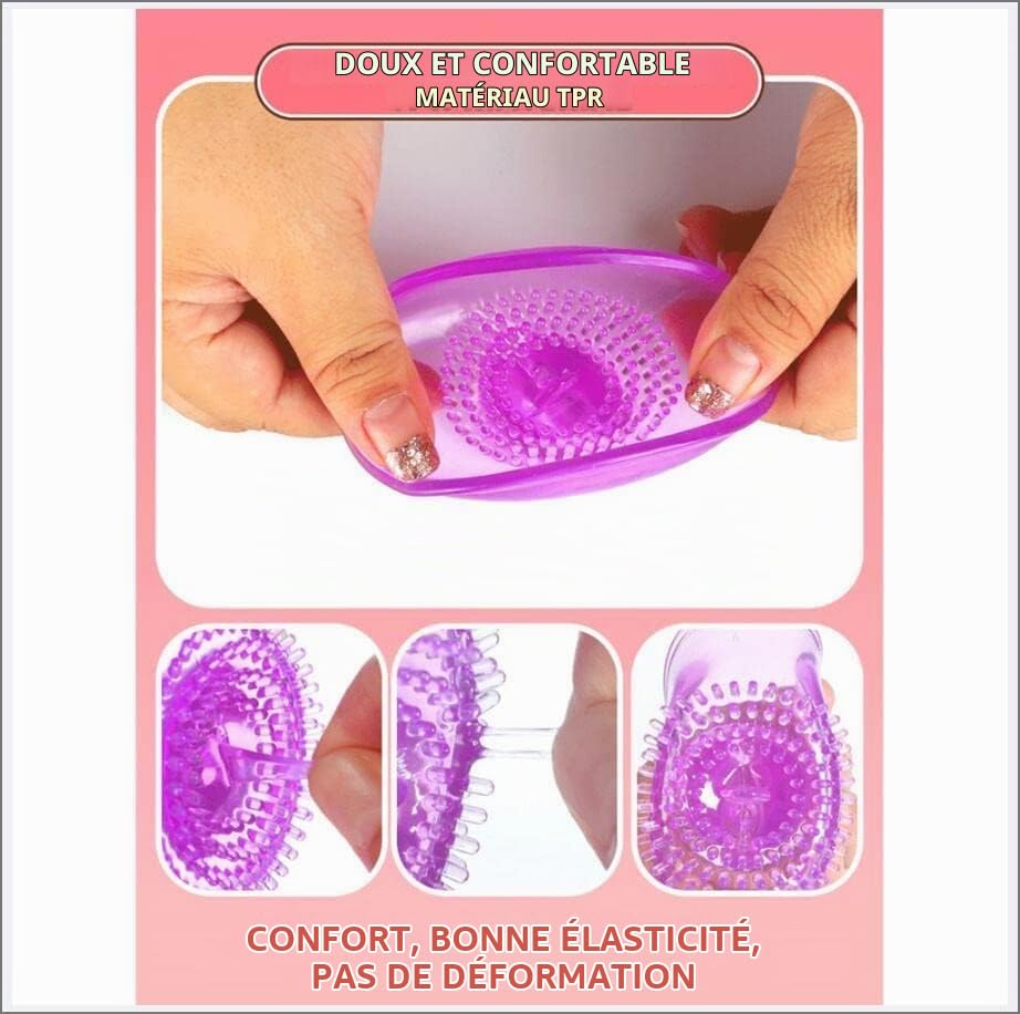 Vibromasseur de Mamelon, Pinces de Mamelon Vibrantes, Masseur de Sein à 12 FréQuences, Jouets Sexuels pour la Masturbation FéMinine Vibrateur de Langue de Stimulation Mammaire,B