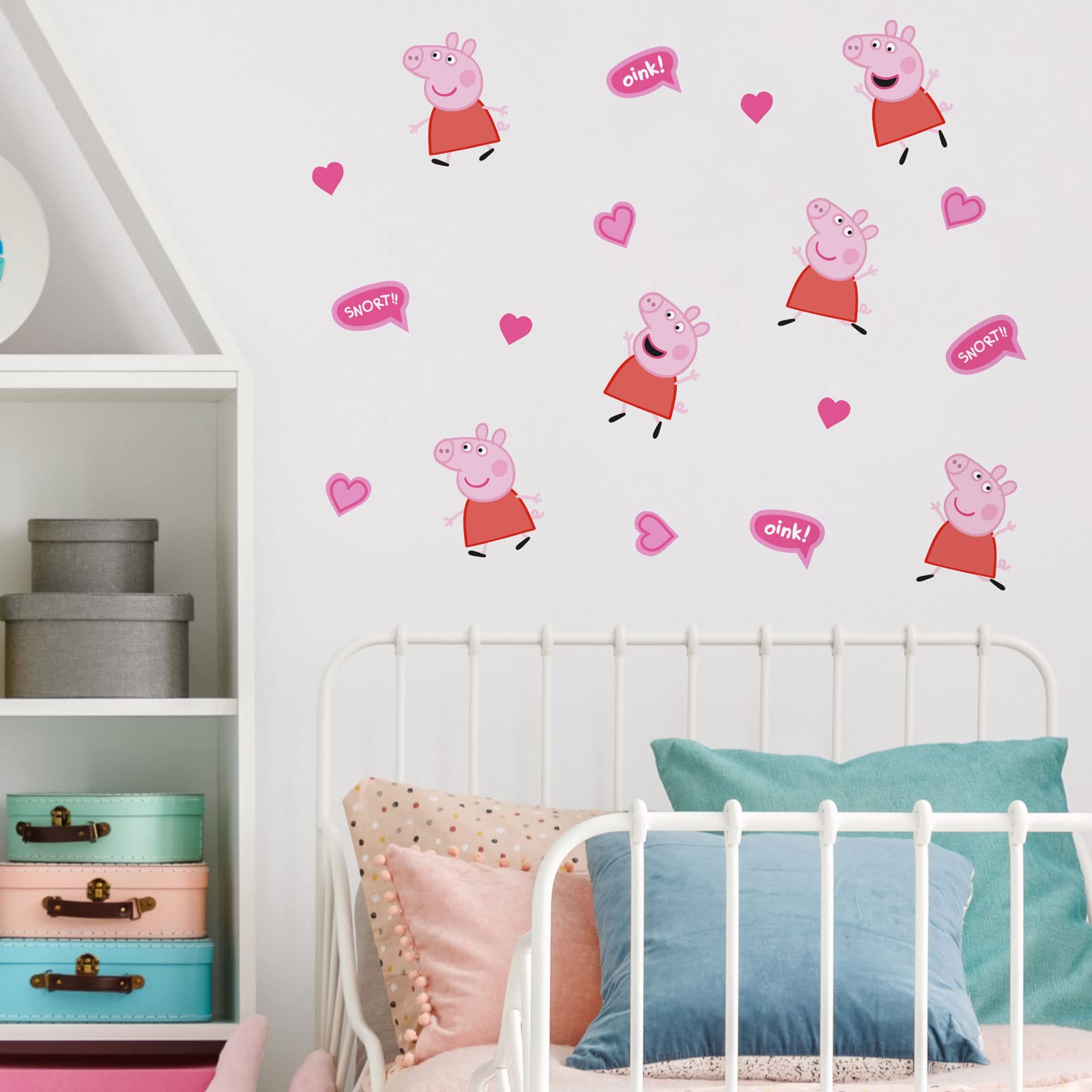 Stickerscape Peppa Pig Wall Stickers (Pink Peppa - One Size)| Official Peppa Pig Wall Decal, Wall Decor | Easy to Apply, Cleanly Removable — image 1