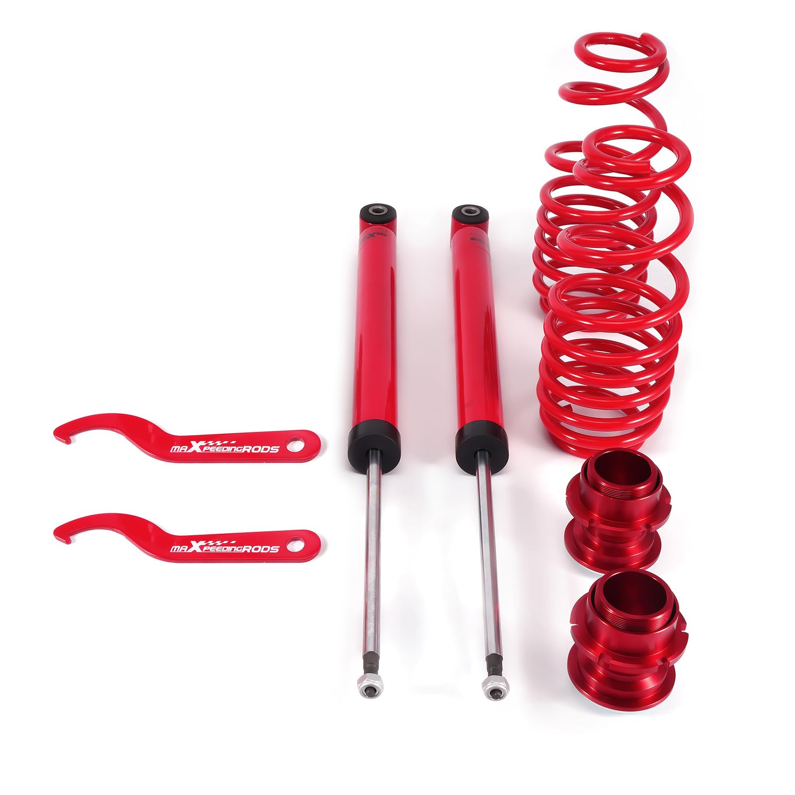 maXpeedingrods Zawieszenie gwintowane tylne do VW Golf 4 1J New Beetle Seat Leon 1M1 Coilovers z regulacją wysokości
