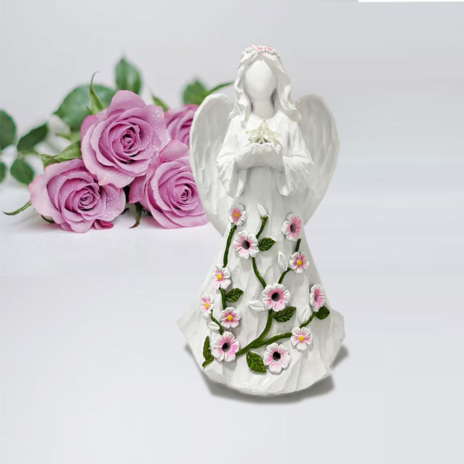 Lampada da scrivania Decorativa con Statua in Resina Guard Angell