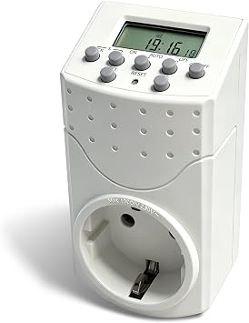 G-ELEK Digital Timer Switch Digital Timer Socket Weekly Timer with LCD Display Random Function Countdown Programmable Timer for Indoor Household