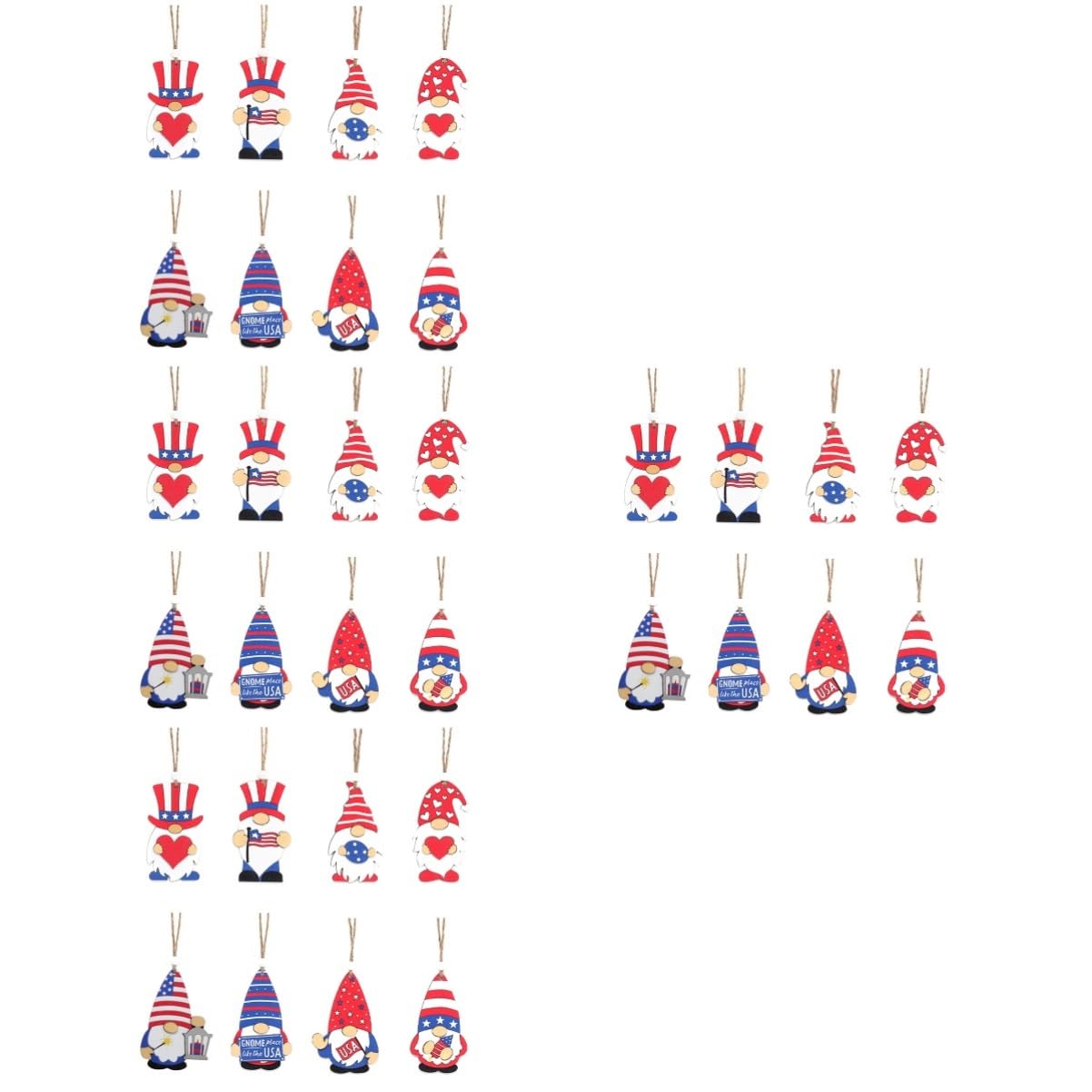 Ornements de gnome du Jour de l'Indépendance pour suspension murale 4 Juillet