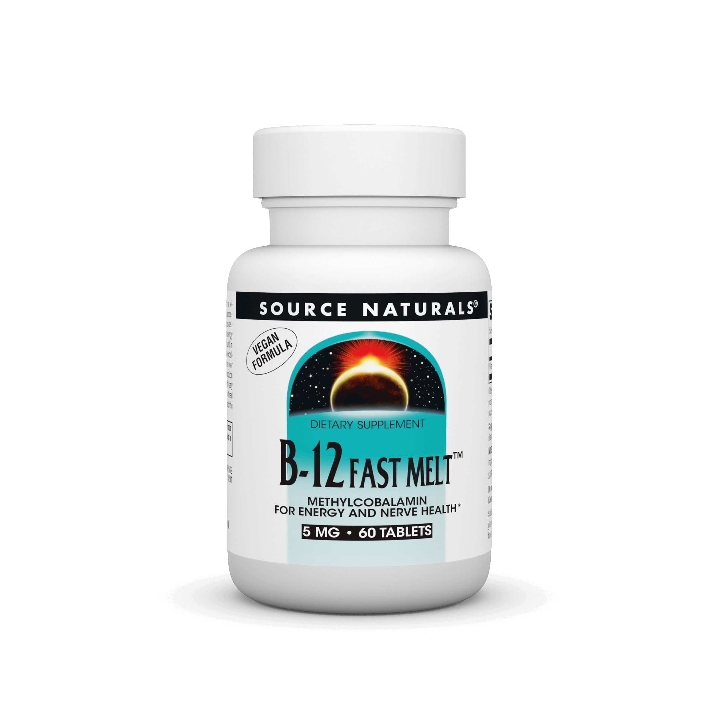 Source Naturals, Vitamin B-12-5 mg - 60 Fast Melt Vegan Formula