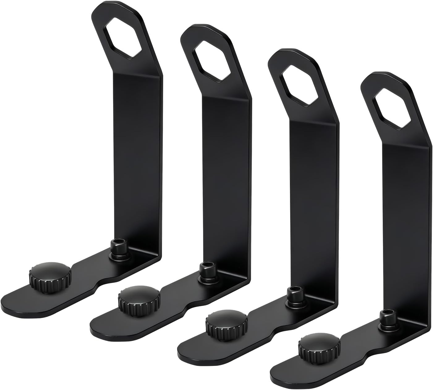 Load Stops for T-Slot Cross Bars 4-Pack, Stainless Steel Replacement with Secure Locking Clamps - Compatible with Roof Racks for Kayak, Canoe, Ladder, Ski, Surfboard, Paddleboard, Snowboard