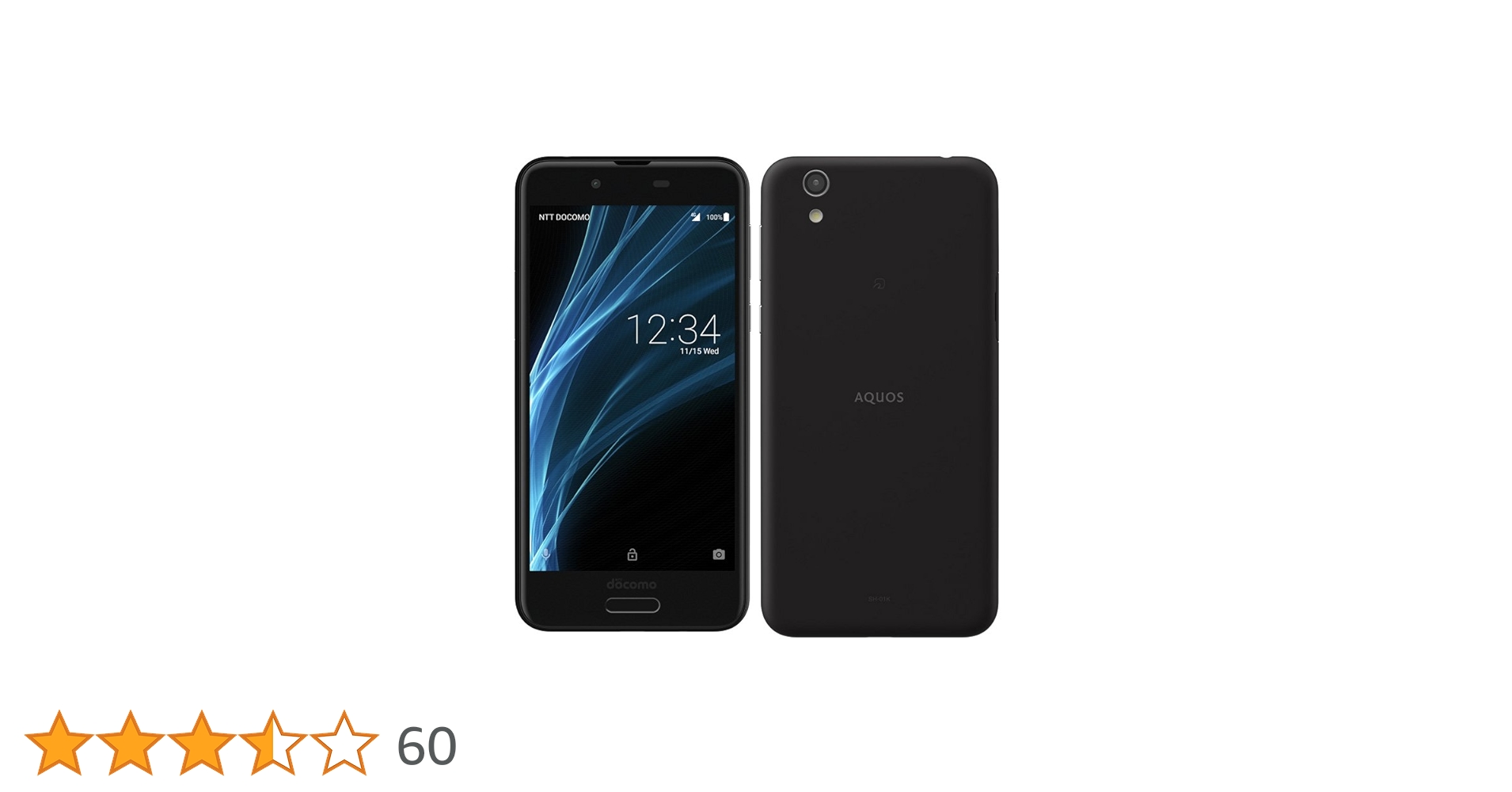 Amazon | AQUOS sense SH-01K ブラック 白ロム Velvet Black 黒色