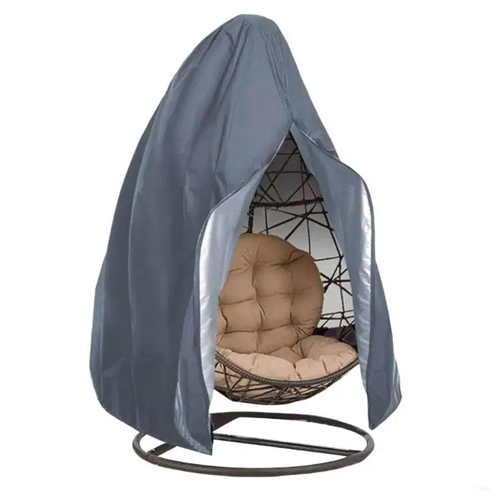 Gsjnhy Grey Egg Chair Cover Hanging Eggs Chair Cover 115X190cm Protects Outdoor Furniture From Sun And Rain Windproof Protector For Swing Hammock(Grey)