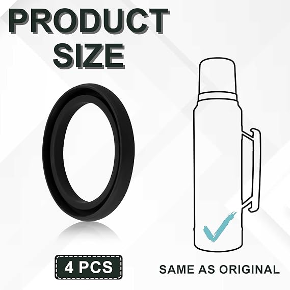 4pcs Silicone Replacement Gaskets Classic for Stanley Silicone Seal Gasket