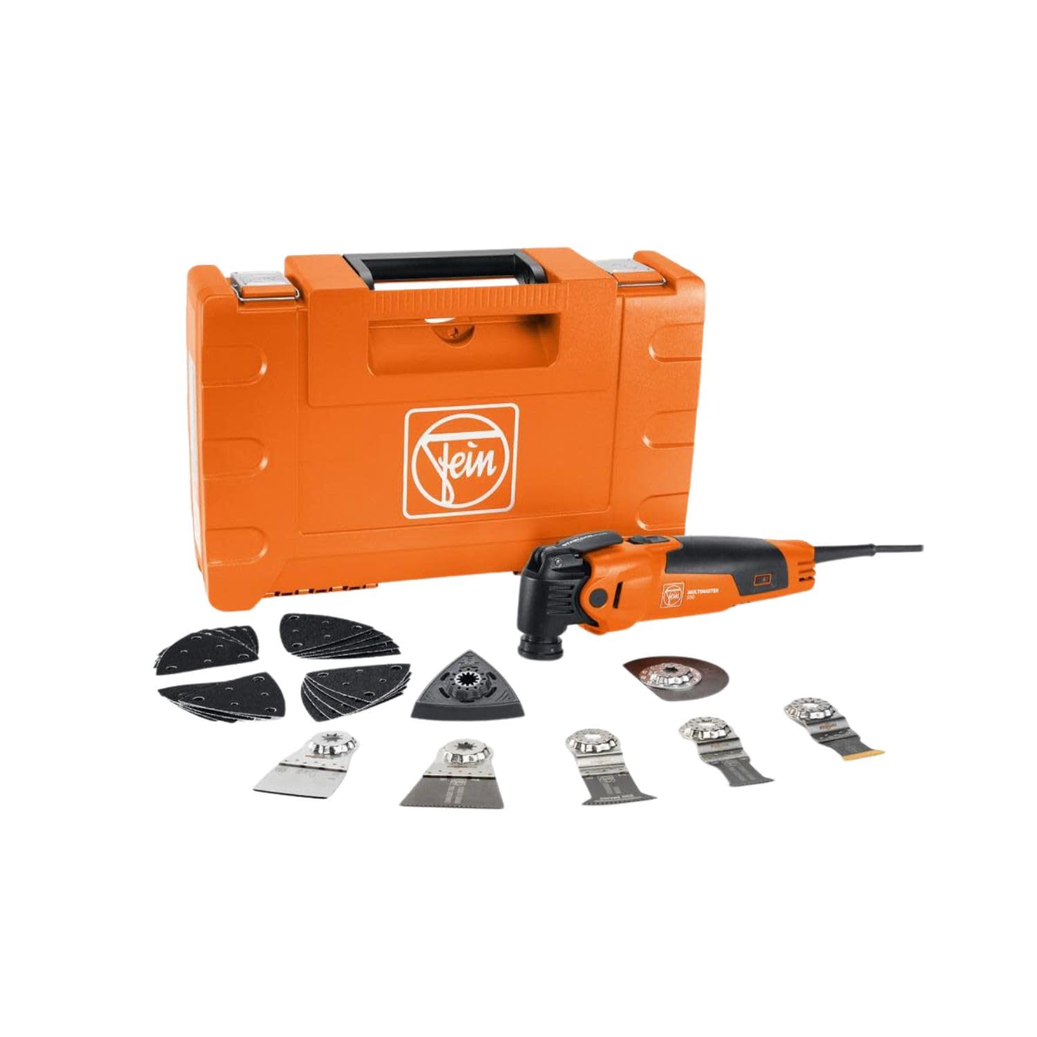 Fein MultiMaster MM 500 Plus Quickstart Oscillating Tool Set - Interior Construction Kit - 350W Motor, 10,000–19,500 OPM, Starlock Plus Mount, QuickIN System - 72296764090